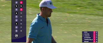 Kipp Popert, G4D star, makes long-range birdie putt at 12th