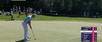 WATCH: Calum Hill eagle closes out front nine with eagle to climb to the top