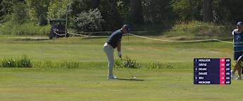 Sam Bairstow goes close with approach at seventh 