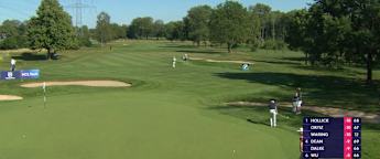 WATCH: Rasmus Neergard-Petersen chips in for birdie