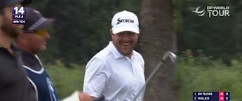 Hennie Du Plessis sets up another birdie to take solo lead