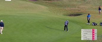 WATCH: Min Woo Lee holes huge birdie putt at 10