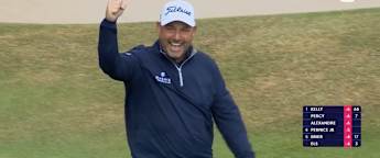 WATCH | David Howell holes a bunker shot on the sixth