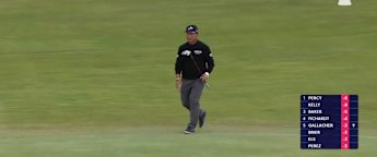 WATCH | KJ Choi holes a huge putt from off the second green