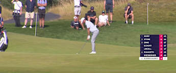 WATCH | Lucas Bjeregaard delights the home fans with an eagle at the 17th