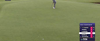 WATCH: Richard Sterne makes birdie putt from distance to take the lead