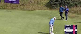 WATCH: Matthew Jordan eagles fourth to claim solo lead