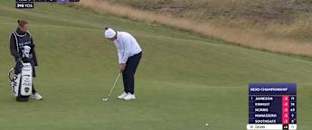 WATCH: Joe Dean chips in for birdie at the 12th