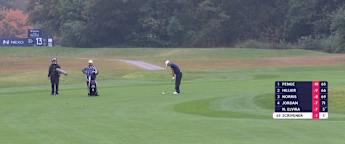 WATCH | Jason Scrivener spins one into the pin at the 13th 