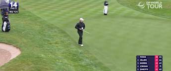 WATCH | Pin saves Albin Bergstrom at the 14th
