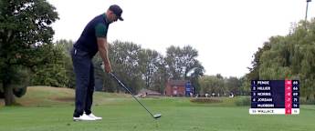 WATCH | Matt Wallace sets up eagle with mini driver off the deck on the 17th