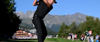 Past champions Rasmus Højgaard and Matt Wallace grouped with Harry Hall at Omega European Masters