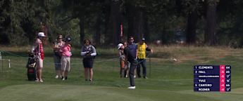 WATCH: Haotong Li inches away from hole-out eagle at fourth
