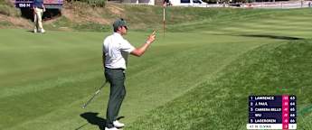 WATCH: Nacho Elvira chips in for birdie at the third 