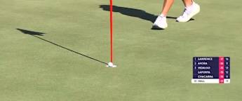 Harry Hall drains lengthy eagle putt