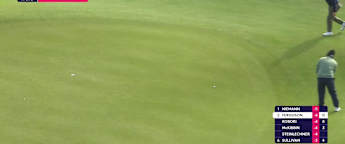 Ewen Ferguson joins the lead with birdie from off the green at tenth