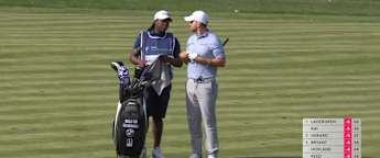 WATCH | Nicolai von Dellingshausen almost holes out for eagle at the 18th