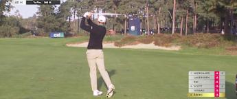 WATCH | Ludvig Åberg sets up tap-in at the ninth