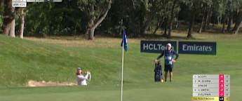 WATCH | Tommy Fleetwood strikes it lucky out of the bunker