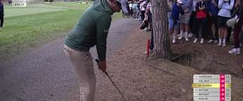 WATCH | Manuel Elvira saves par from the trees