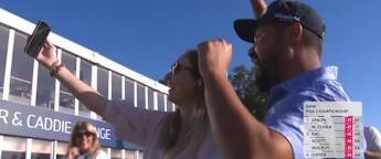 'Daddy won' - JJ Spaun celebrates with FaceTime home to family 