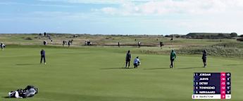 WATCH: Sam Bairstow holes monster eagle putt at 14