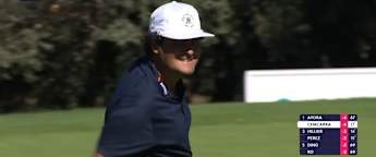 WATCH | Eugenio Chacarra closes with a birdie for 66 and clubhouse lead