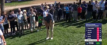 Sergio Garcia shows a deft touch at the seventh to make birdie