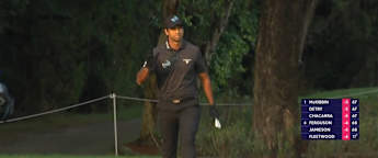WATCH | Aaron Rai chips in for eagle at the first