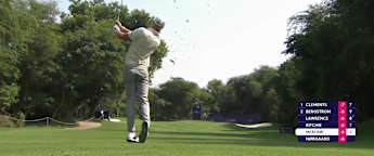 WATCH | Adrian Meronk hits the flag at the 16th