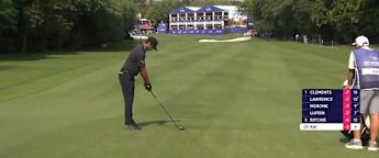 WATCH | Aaron Rai hits brilliant second into the par-five 18th