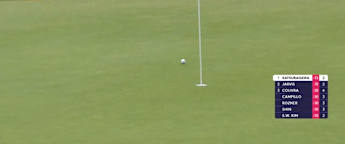 Yuto Katsuragawa saves par at third with brilliant approach