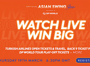 Win tickets to the Turkish Airlines Open, plus flights and a hotel stay among amazing prize giveaways through Asian Swing Show