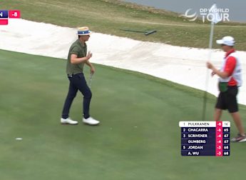 Tapio Pulkkanen birdies the eighth hole
