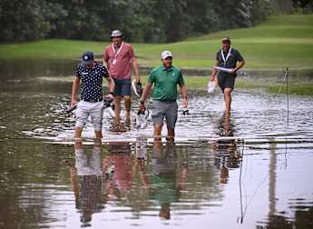 Justin Harding says getting course playable after heavy rain 'incredible' achievement