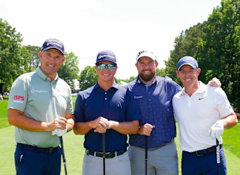 Florida club professional shares US PGA practice round with European golf royalty