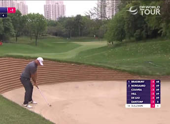 WATCH: Andy Sullivan interrupted by dog as he sets up for bunker shot