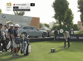 WATCH: Viktor Hovland hits the pin!