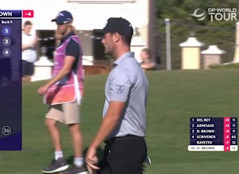 Hamish Brown holes monster putt from off 13th green