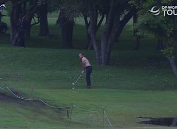 Nicolas Colsaerts plays topless out of the water