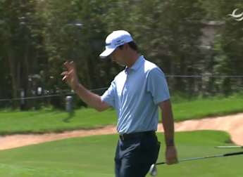 Jovan Rebula chips in for eagle at the fifth
