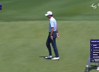 Jovan Rebula's ball does a full 360 before dropping on the second