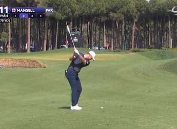 Richard Mansell hits a stunning approach to the 11th hole