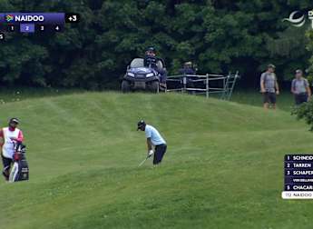 Dylan Naidoo comes close to hole-out eagle at the fourth 