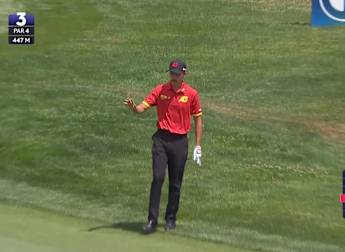 David Puig chips in at the third