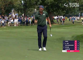 Marcel Siem makes brilliant birdie from the rough on the third