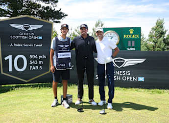 Caddie shares 'crazy' day with football superstar dad at Genesis Scottish Open