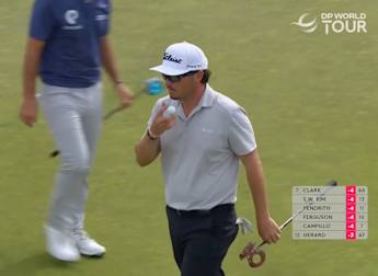 WATCH: Ewen Ferguson holes unusual birdie putt at the tenth