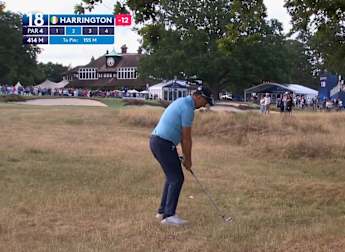 Pádraig Harrington finishes with a birdie to take two-shot lead into final round