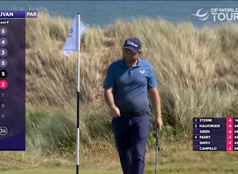 Andy Sullivan 'steals' one against the course at the sixth